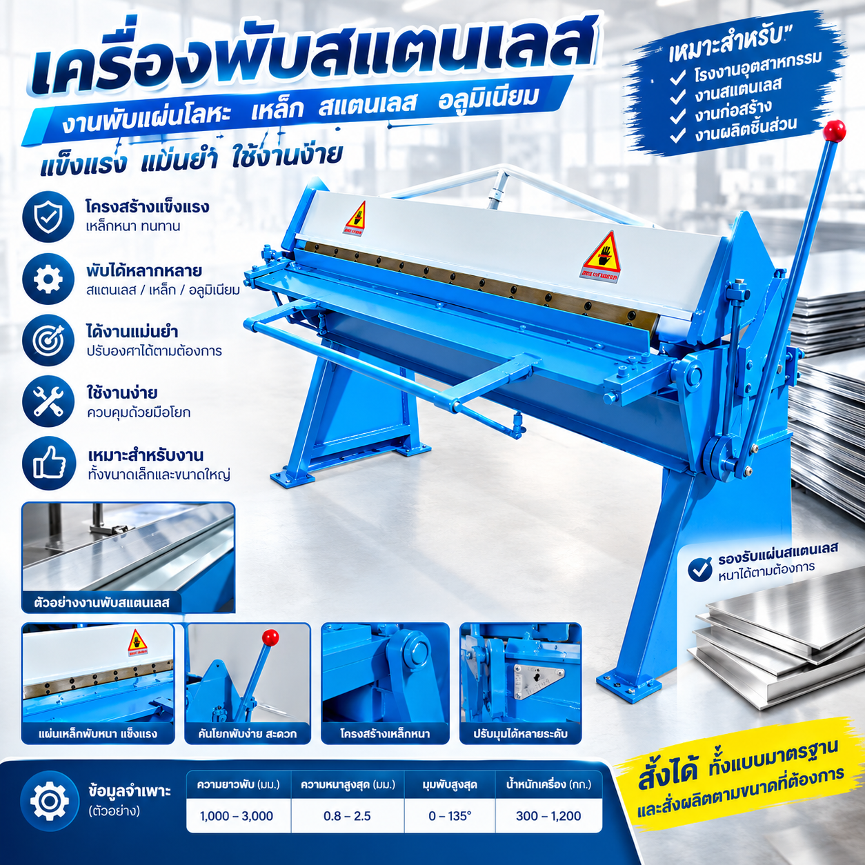 เครื่องพับสแตนเลส